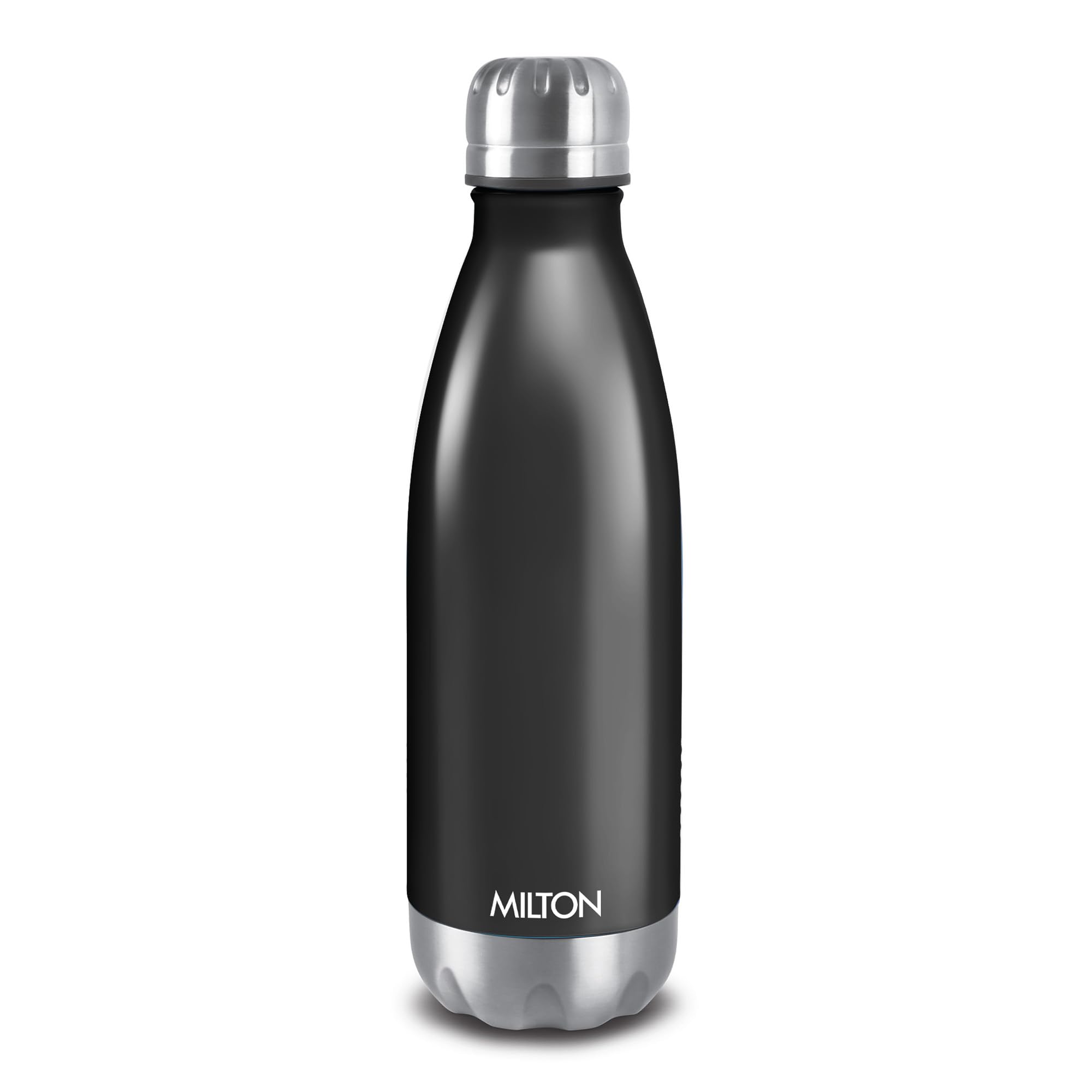 Milton Insulated Water Bottle 700 ml (24 oz), Stainless Steel Double Walled Vacuum for 24 Hours Hot and Cold, Leakproof, BPA Free, Thermosteel Duo DLX 700 ml Matt Black
