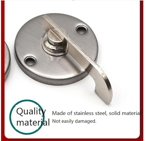 WC Schloss Privatsphäre Türschloss, Rund WC Schloss Drehriegel, 1 Set Sichtschutz Riegelriegel aus Edelstahl mit Anzeige des Türschlosses für Badezimmer, WC, öffentliche Toilette