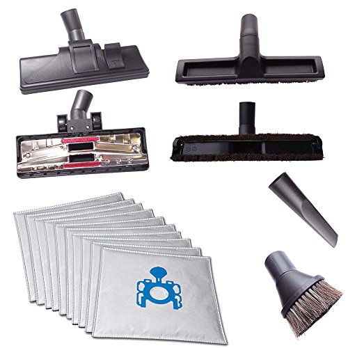 Cleanwizzard - Juego de 4 boquillas para aspiradora (alfombra, suelos, juntas y cepillo, para aspiradora Kärcher WD 4.200) Saugdüsen Kit & 10 Staubsaugerbeutel