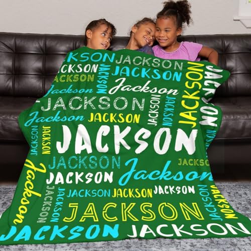 Personalized Name Blanket Customized Baby Blankets for Girls Boys Adults Monogrammed Blankets and Throws Christmas Birthday Mothers Fathers Valentines Day Gift