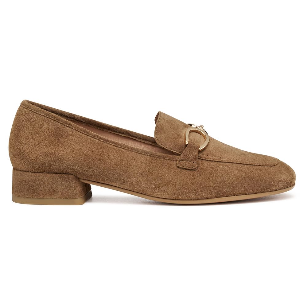 Geox Women's D Dhyalma Loafer, Brown, 38.5 EU, Brown, 5.5 UK
