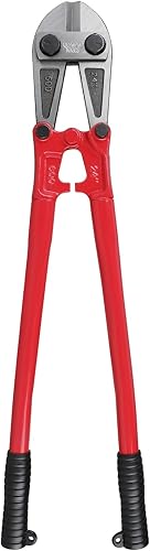 Olympia Tools Cortador de pernos de 24 pulgadas con aleación de acero forjado y mango ergonómico de goma para cortar vallas, alambre de acero,