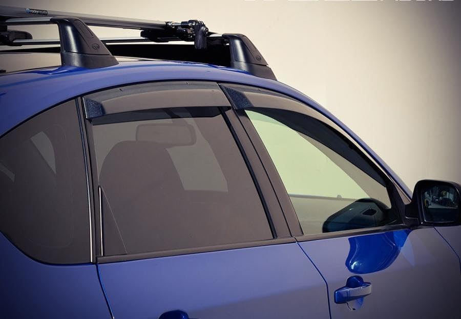 WellVisors Window Visors Wind Deflectors Compatible with Subaru 2008-2014 Impreza WRX Premium Series Rain Guards 3-847SU006