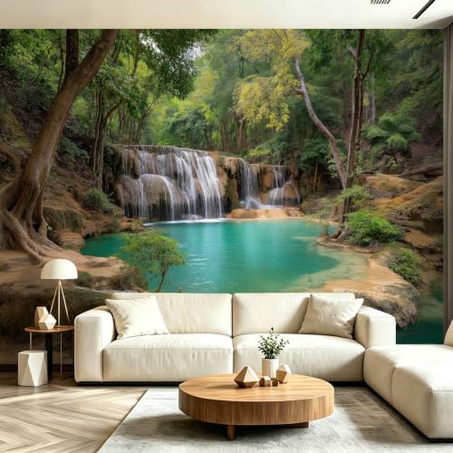 Papier Peint Forêt 3D Grand Format 350x256 Décoration Murale Salon
