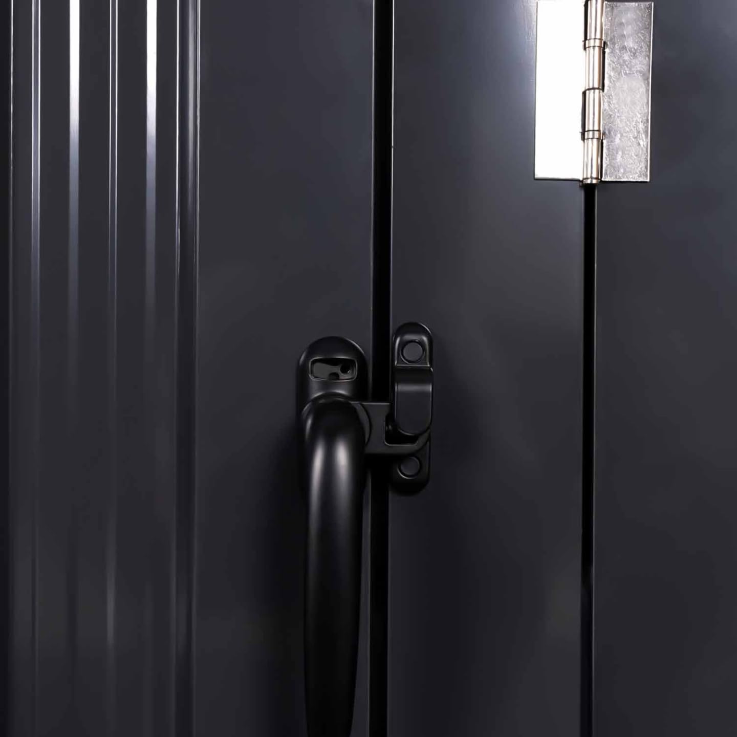 IDMarket - Cache Poubelle Double en Acier Gris Anthracite