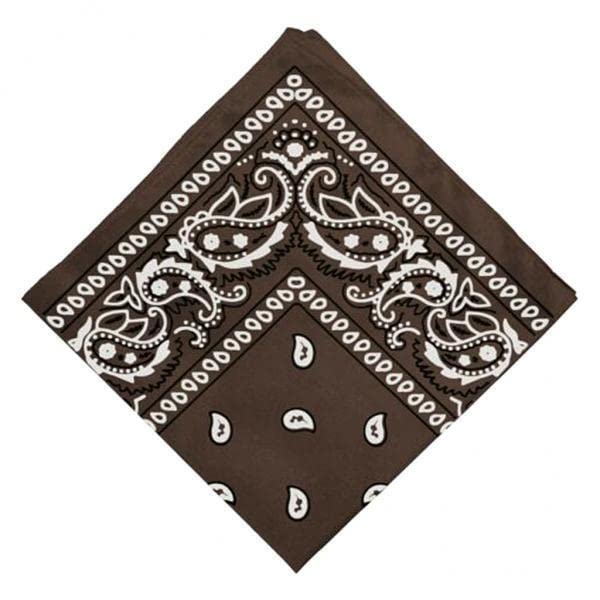 3Xunisex Cotton Paisley Bandana Cowboy Head Scarf Head Wrap Coffee | Womens Accessories | Scarves & Wraps-image-4