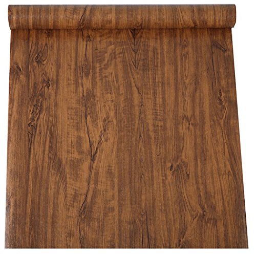 Retro Wood Grain Wallpaper Self Adhesive Shelf Liner Shelf Vinyl Paper Kitchen Drawer Furniture Countertop Cabinet Sticker 15.7" X 78.7" #TOP2
