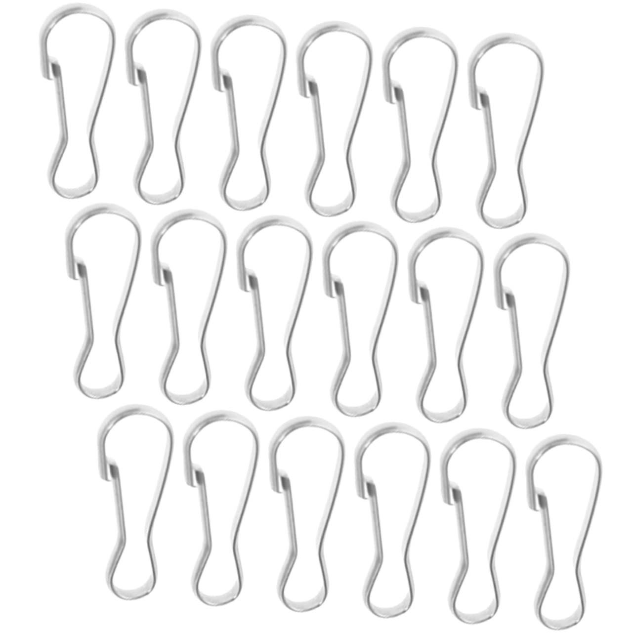 Mikikit 1set Stainless Steel Spring Buckle Keychain DIY Snap Small Snap Hooks Snap Hooks for Crafts Keychain Spring Hooks Lanyard Snap Clip Hooks Swivel Delicate Spring Hooks Silver 100pcs