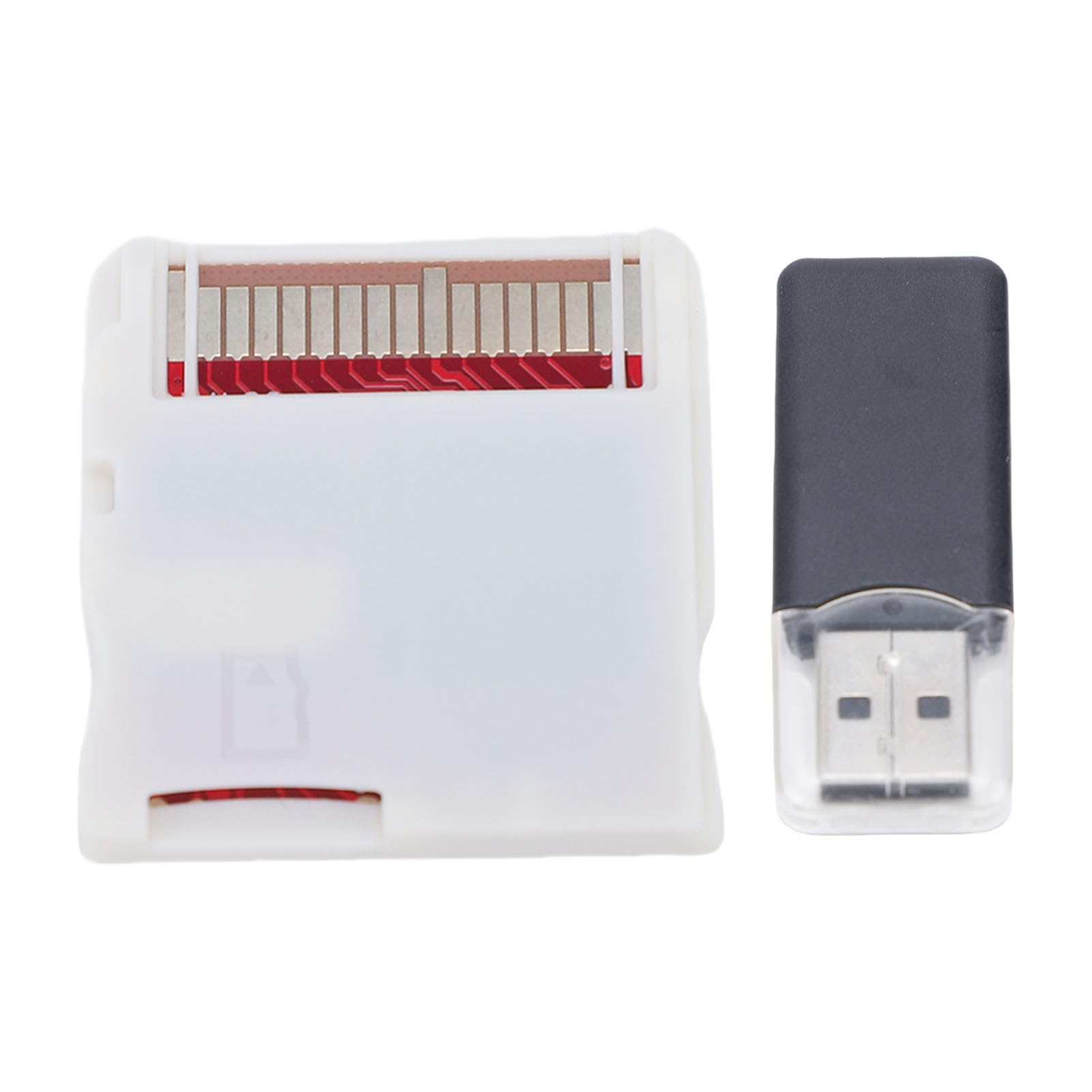 Annadue Carte Mémoire de Jeux Vidéo NDS pour Système R4 Flashcart WOOD, Adaptateur de Carte Mémoire de Jeu pour Consoles Professionnelles pour NDS/MD/GB/GBC/pour Famicom/PCE (Ensemble WOOD HK Blanc)