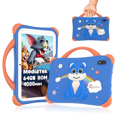 CWOWDEFU Kids Tablet, 7 Inch Kids Tablet, 64GB Android 14 Tablet with 4000mAh, BT 5.0, 5G WiFi,...