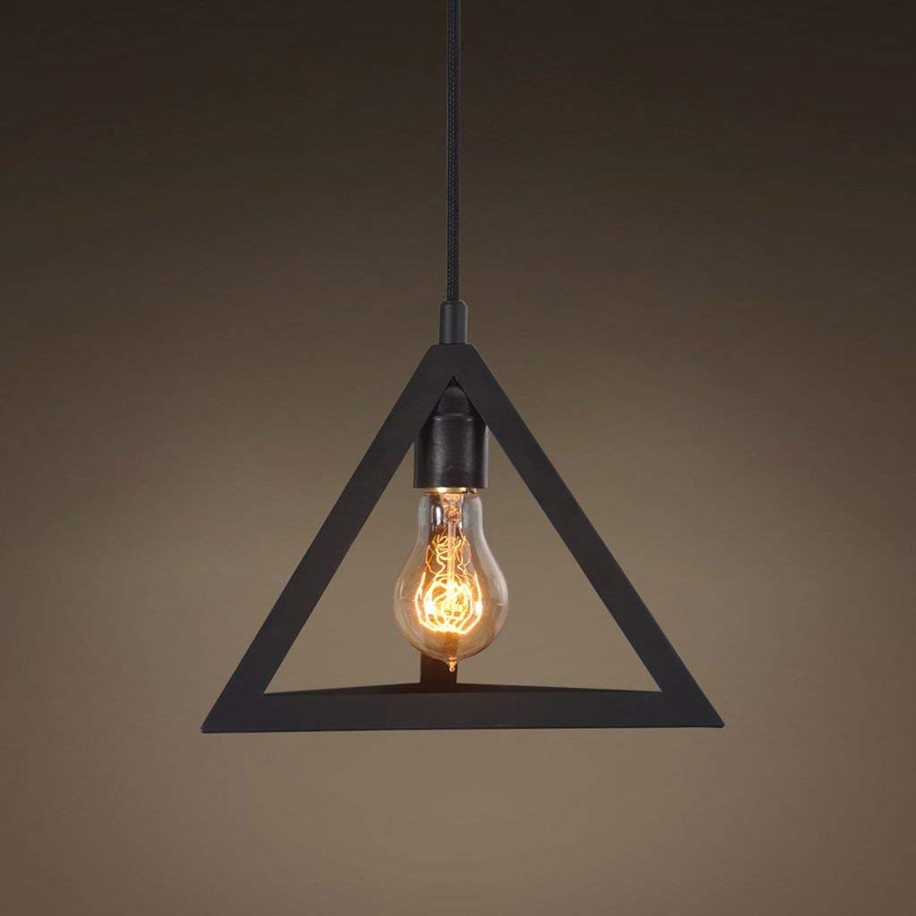 M2 Look Metal Triangle Shape Ceiling Light for Dining Hall Restaurant Bar Cafe (Bulb Not Included)