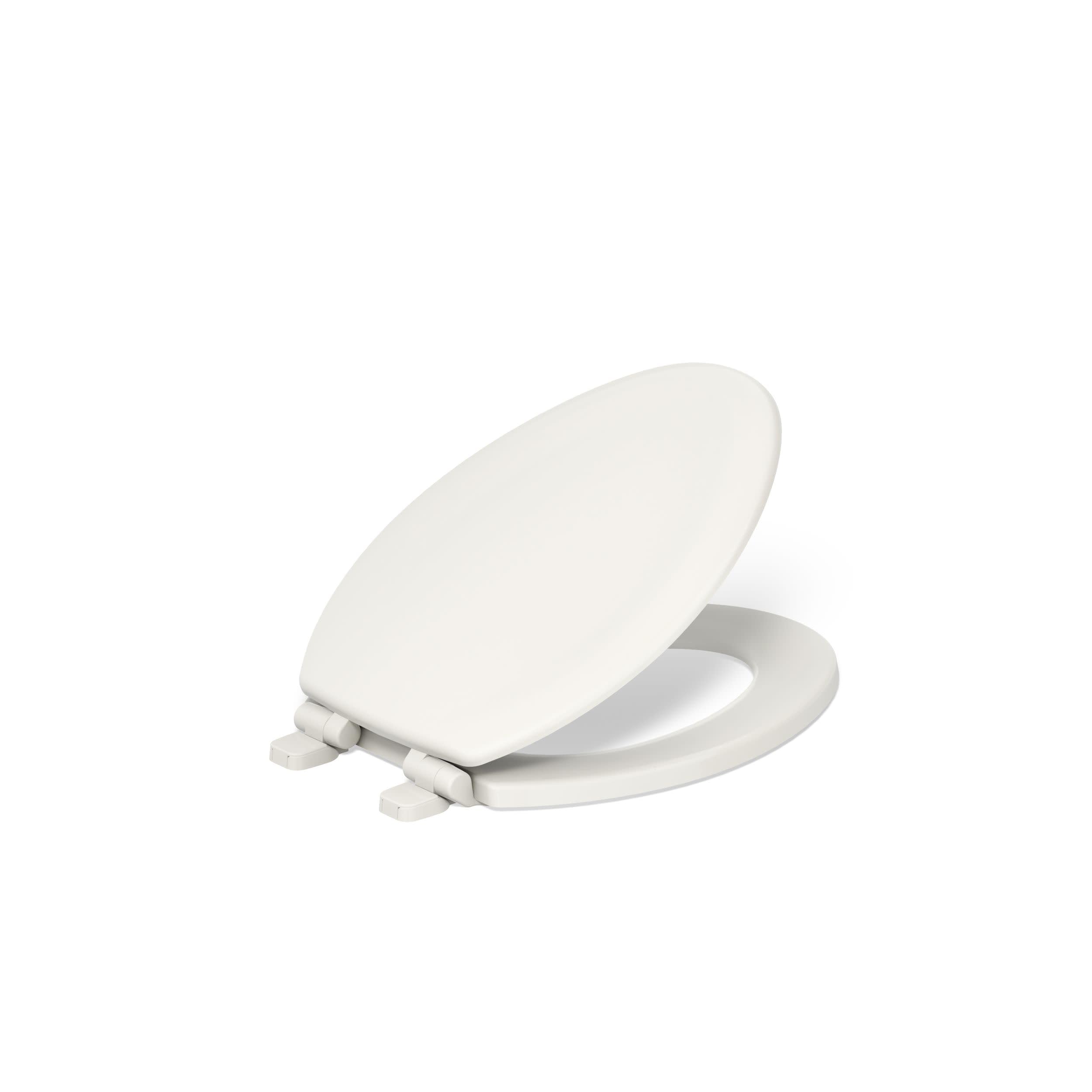 KOHLER K-20466-96 Stonewood Quiet-Close Toilet Seat, Wood Toilet Seat, Slow Close Toilet Seat, Elongated, Biscuit