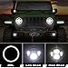 Kiwi Master LED Headlights for 2020-2025 Jeep Gladiator JT, 2018-2025 Jeep Wrangler JL/4xe Accessories Halo DRL 9 Inch Round Headlight with Daytime Running Lights