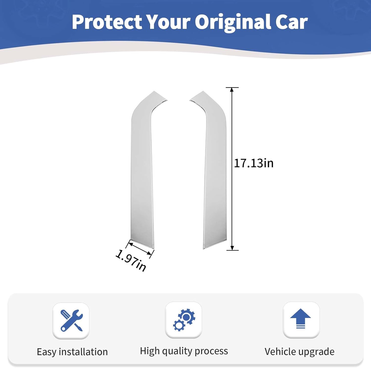 RT-TCZ for Silverado Center Console Gear Shift Side Panel Trim Cover for Chevy Silverado GMC Sierra 2014-2018 Silver Chrome Interior Accessories 2pcs