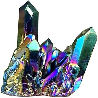 Purple Natural Amethyst Crystal Cluster,Natural Crystal Cluster Energy Geode Stone Specimen,rregular Natural Geode Amethyst Electroplated Cluster Geode for Home Decoration Gemstone Specimen