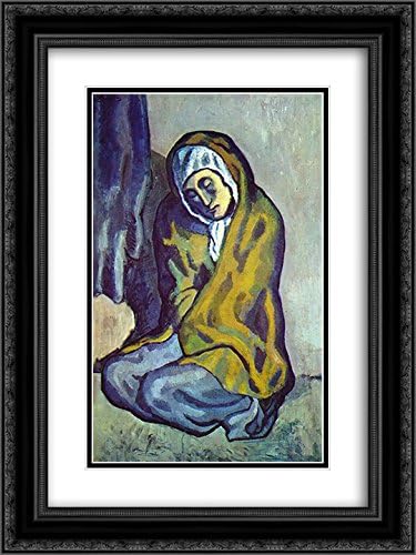 Pablo Picasso 2X Matted 18x24 Black Ornate Framed Art Print 'Crouching Beggar'