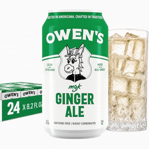 Owen's Ginger Ale, Cocktail and Mocktail Mixer, 8.2 oz Cans, 24 Pack