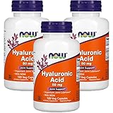 Now Foods, (3 Pack Hyaluronic Acid, 50mg, 120 Veg Capsules