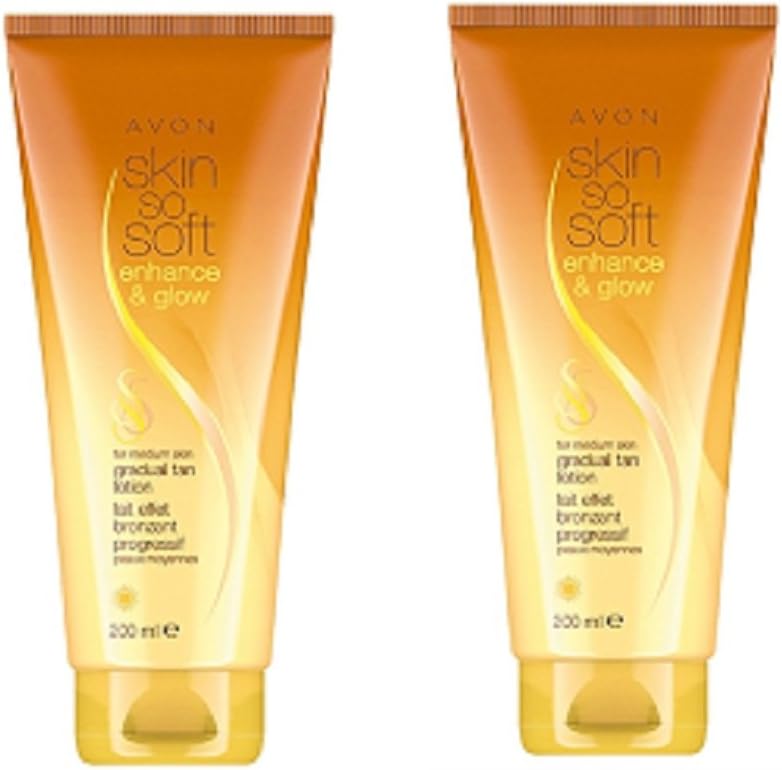 Skin So Soft Enhance & Glow Gradual Tan Lotion for Medium Skin – Pack of 2 x 200ml