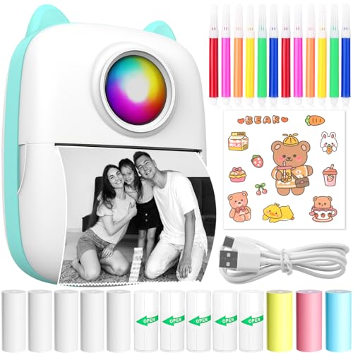 CYJJYZ Mini Imprimante Portable Thermique sans FI Bluetooth, sans Encre pour iOS & Android - Notes,...