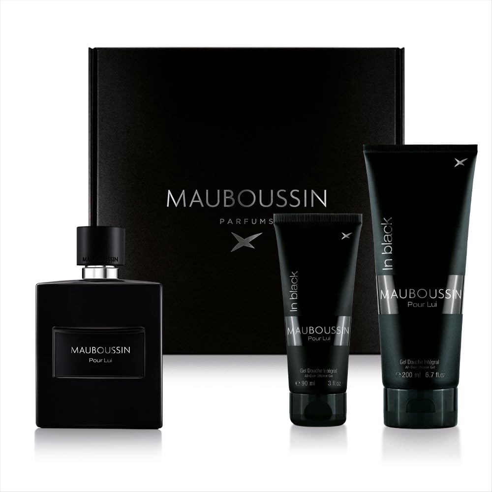 Mauboussin - Coffret Pour Lui In Black : Eau de Parfum 100ml, Gel Douche 200ml & Gel Douche 90ml