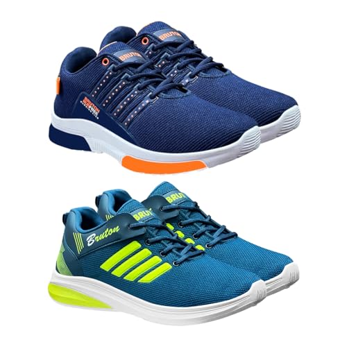 BRUTON No. 2021-576 Men's Sports, Walking, Gym, Training, Running Shoes (Pack of 2)