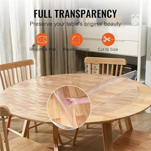 Nappe transparente PVC protection table rectangulaire cuisine