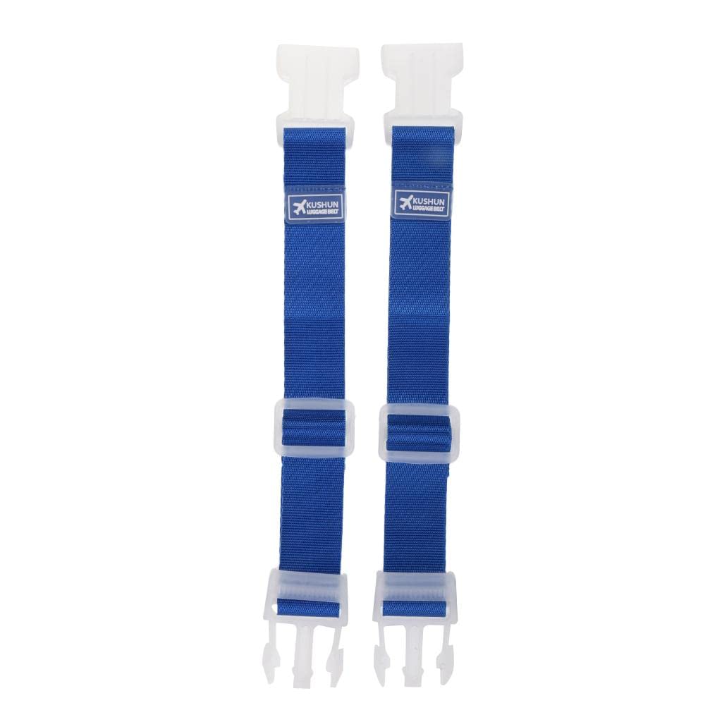 2pcs Luggage Suitcase Secure Belt Strap Backpack Bag Packing Belt Blue-image-23