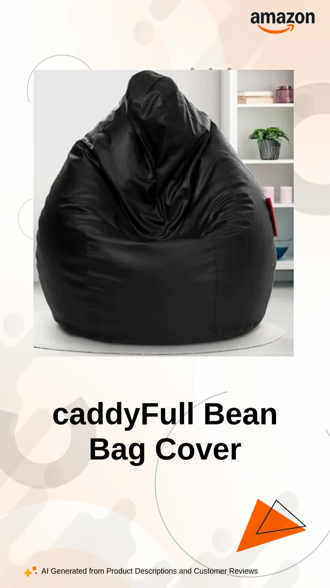 caddyFull Large Bean Bag Without Beans (Black) : Amazon.in: Home