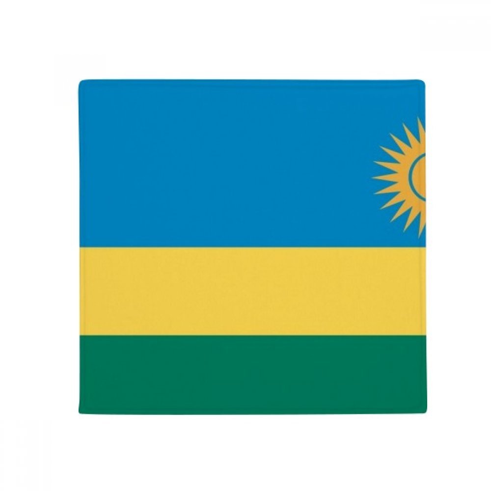 Tapis drapeau Rwanda anti-slip pour animaux, paillasson entrée salon africain 50cm