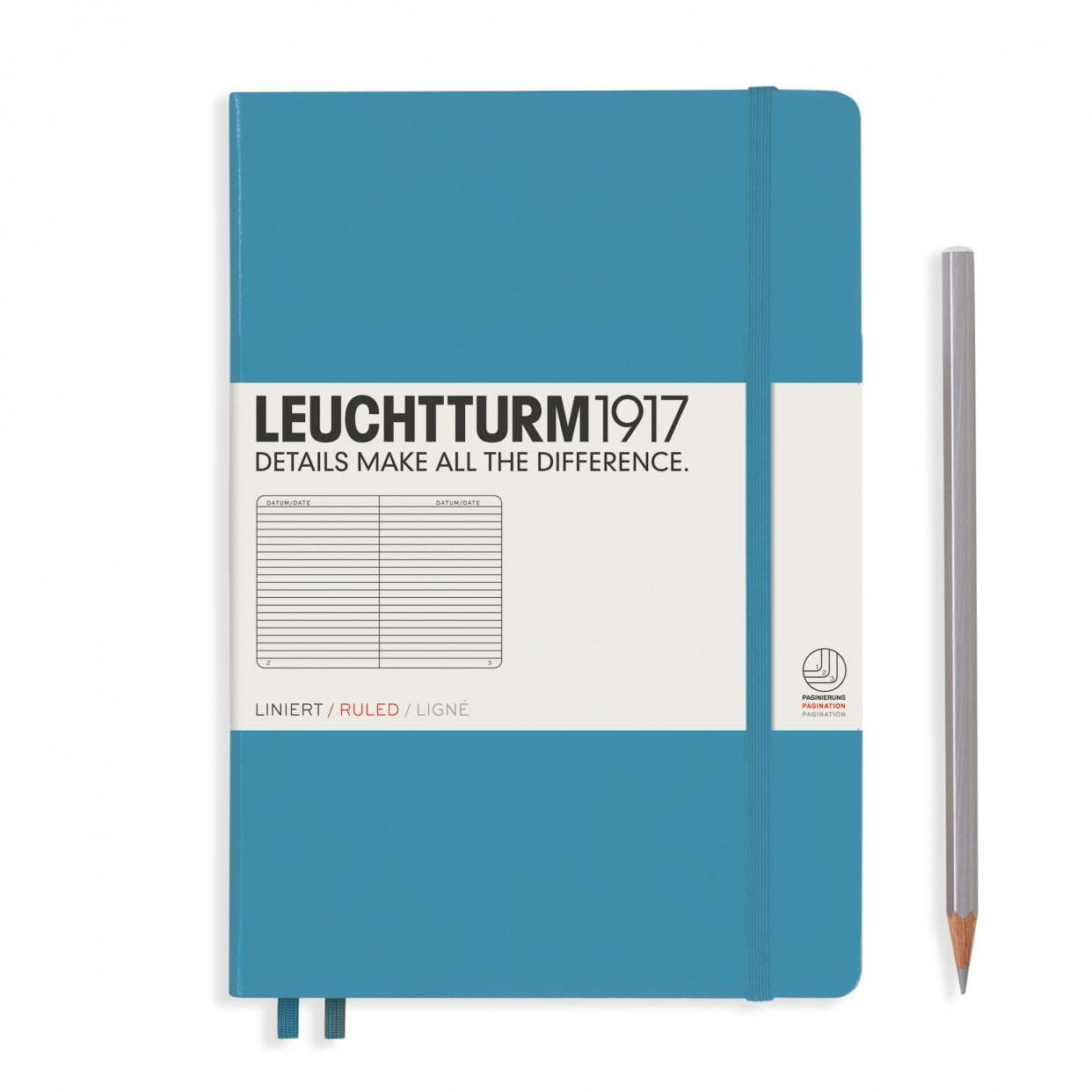 Leuchtturm Notebook A5 Horizontal Ruled Nordic Blue 354584