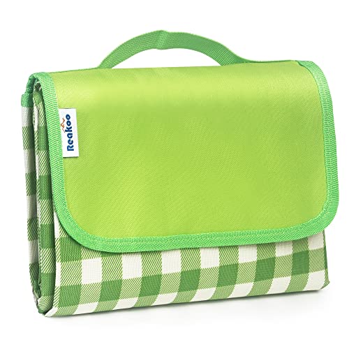 reakoo Coperta Pic nic Impermeabile 300 x 200 cm, Coperta da Picnic con Maniglia, all'Aperto Lavabile Telo Picnic, Antisabbia Coperta Picnic per Spiaggia, Viaggi, Campeggio