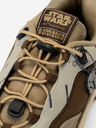 Image of The Souled Store Star Wars: Mandalorian Men and Boys Brown Lace Up Low Top Sneakers
