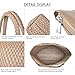 Woven Tote Bag for Women, Fashion Top Handle Shoulder Bag Soft Vegan Leather Shopper Bag Brown
