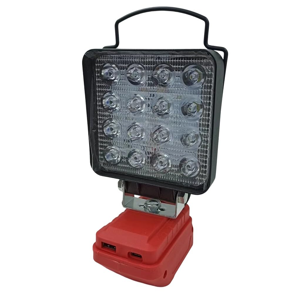 Akumulatorowa lampa robocza LED do użytku na zewnątrz, idealna na kemping, pasuje do akumulatorów 4511396 i 4511437
