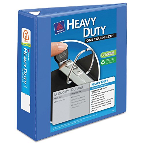 Avery 711392 Heavy-Duty 3-Inch 3-Ring View Binder Periwinkle (17558)