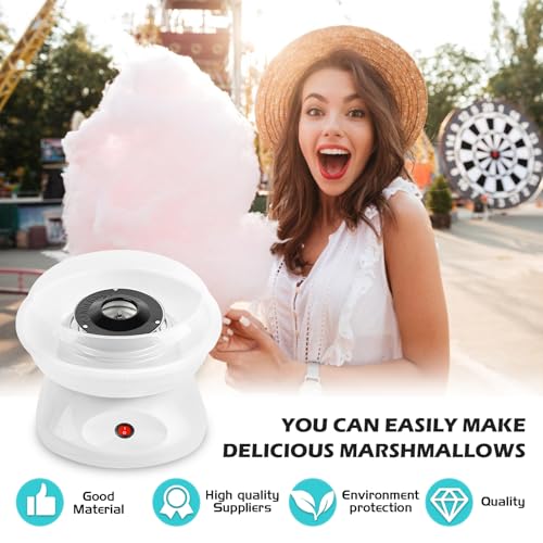 Zuckerwattemaschine, Retro Cotton Candy Machine 450W für Zuhause, Zuckerwatte Maschine mit Zubehör und Stäbchen Einfach zu Bedienen Leicht zu Reinigen Perfekt für Kindergeburtstag und Partys Weiß – Bild 7