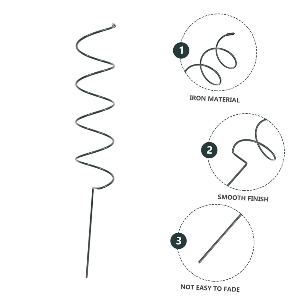 TOYANDONA 8pièces Tuteurs De Spirale pour Plantes De Jardin Supports De Tige De Plante Cadre De Support De Fleur pour Grimpantes