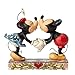 Enesco Disney Traditions Collection by Jim Shore Mickey and Minnie Mouse Kissing Figurine- Resin Hand Crafted Painted Collectible Disney Figurines Decorative Home Decor Statue, 6.5 Inch