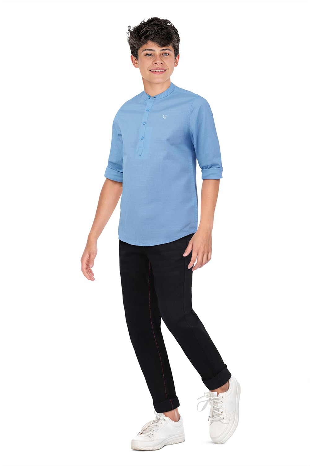 Allen Solly Boy's Regular Fit Shirt (ABSFCKRB908385_Light Blue - Image 5 thumbnail