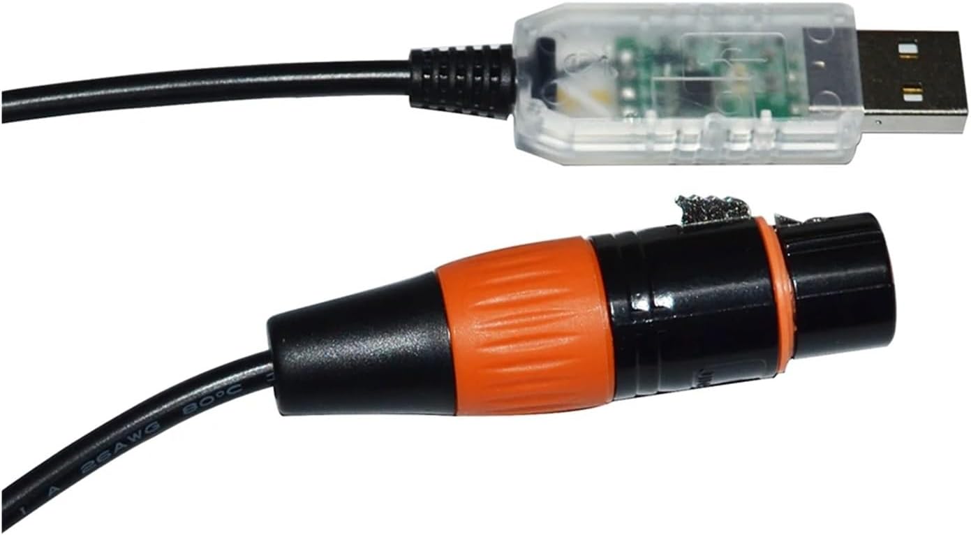カラフルな FTDI RS485 DMX512 から USB 3PIN 3P DMX 512 XLR メスコンバータケーブルフリース