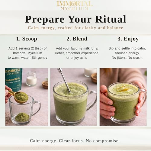 Bebida de té matcha con hongos 15 porciones miniatura 7