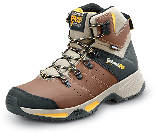Timberland PRO Timberland PRO Men's Brown/Golden Yellow Switchback MaxTrax Soft Toe Waterproof Hiker (12.0 W)