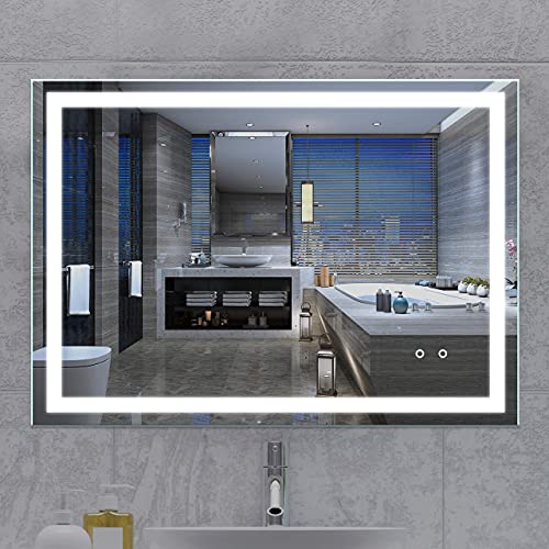 Homexxpress 36X28 Led Bathroom Mirror, Vanity With Lights, Anti-Fog,Dimmable,Cri90+,Touch Sensor, Make Up, Horizontal/Vertical,Lighted Mirror Wall Mounted,Led Mirror For Bathroom,Led Mirrors #TOP6
