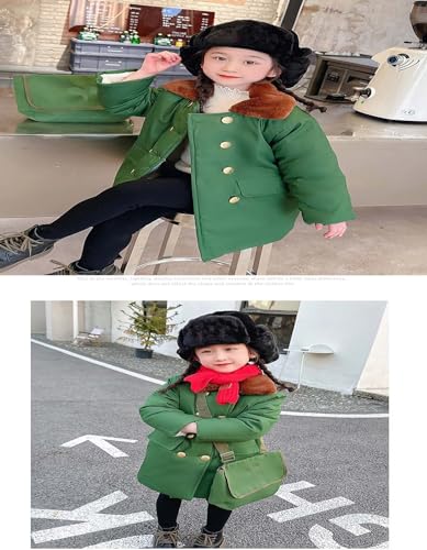 Boys Girls Chinese military coat cold and windproof outdoor cotton coat Children's cotton jacket4