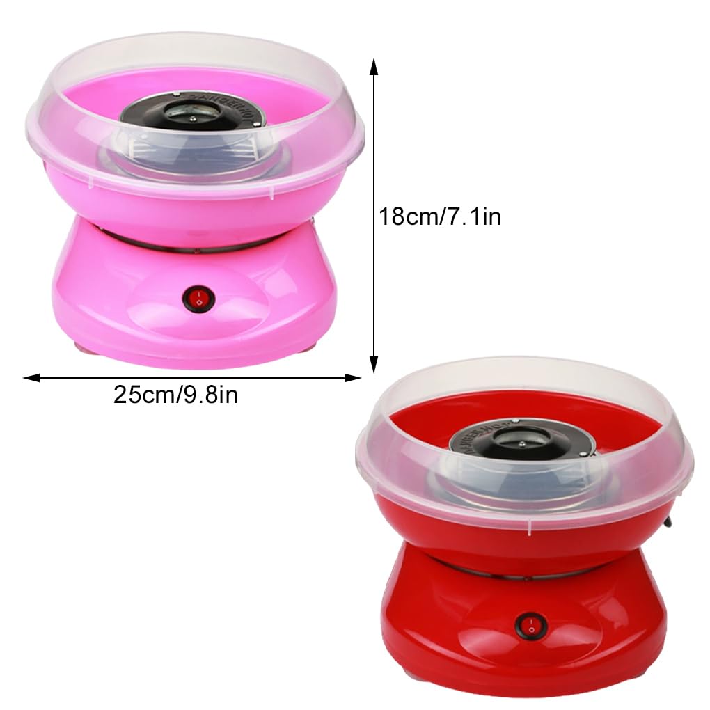 IOIUSKKU Máquina de algodón de azúcar, mini algodón de azúcar automático y elegante para niños, ideal para hacer en casa, Rosa