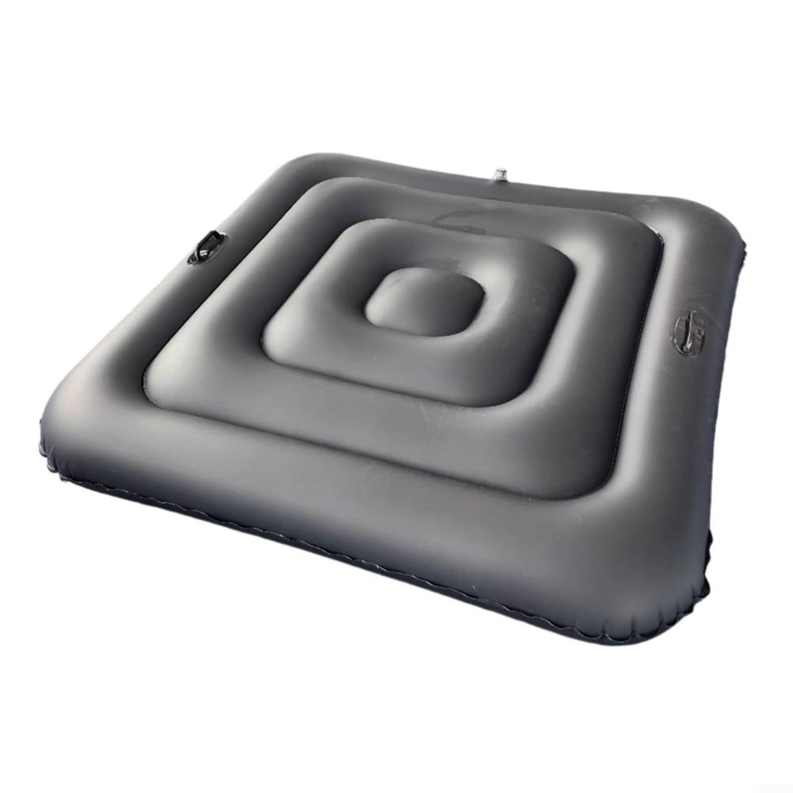Bâche gonflable de 135 cm carrée, isolation en PVC avec valve rapide, protection thermique pour spa, protection contre les intempéries contre les feuilles et le gel, économe en énergie, 1 pièce (noir