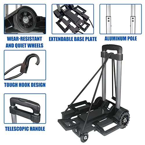 Carrello pieghevole per bagagli, 4 ruote, mini