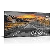 Amazon.com: Saypeacher Route 66 Canvas Wall Art Route 66