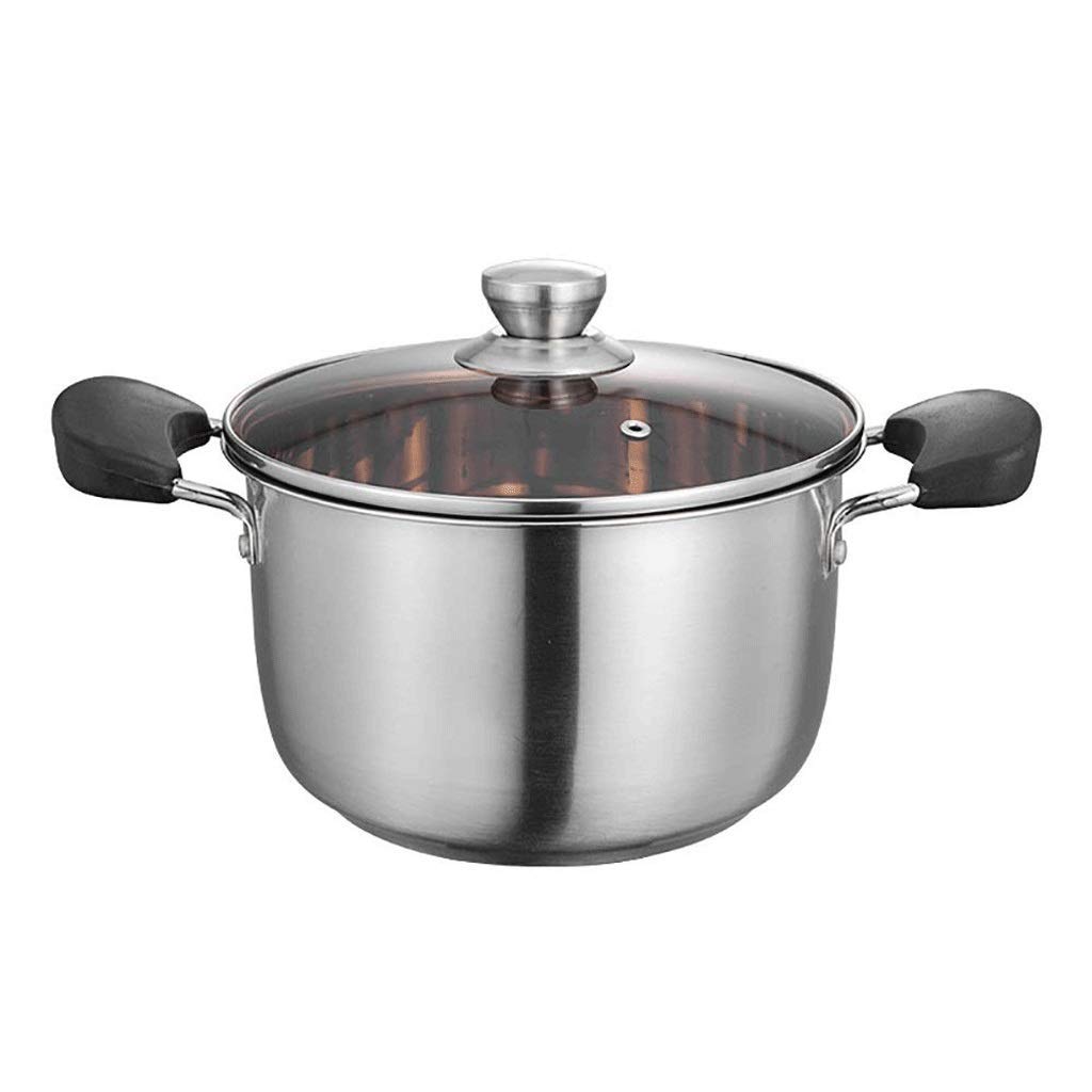 Casserole en acier inoxydable haut de gamme avec double poignée isolante